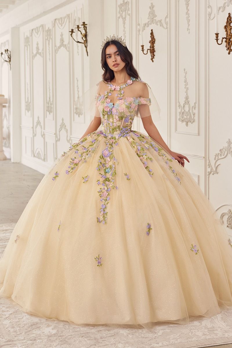 cinderella divine champagne dress La Divine by Cinderella CD677