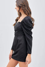 Load image into Gallery viewer, Donna Puff Long Slv Dress - Black
