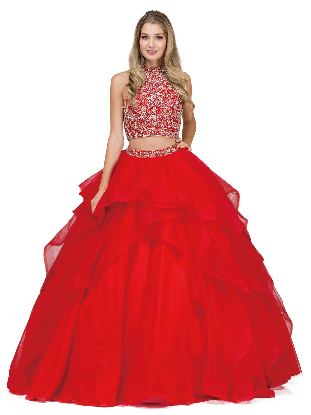 open lace back dress Dancing Queen 1670 Long Quinceanera Dress Burgundy / Large
