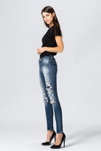 Load image into Gallery viewer, Vervet Mid Rise Distressed Skinny Jeans
