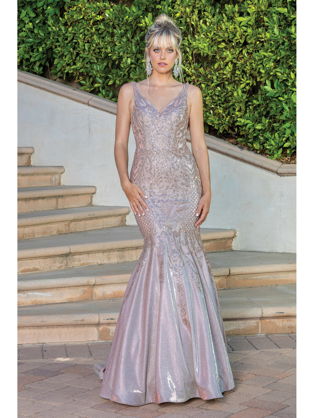 fitted lace wedding dress Dancing Queen 4249 Rose Gold / L fitted lace wedding dress Dancing Queen 4249 Rose Gold / L