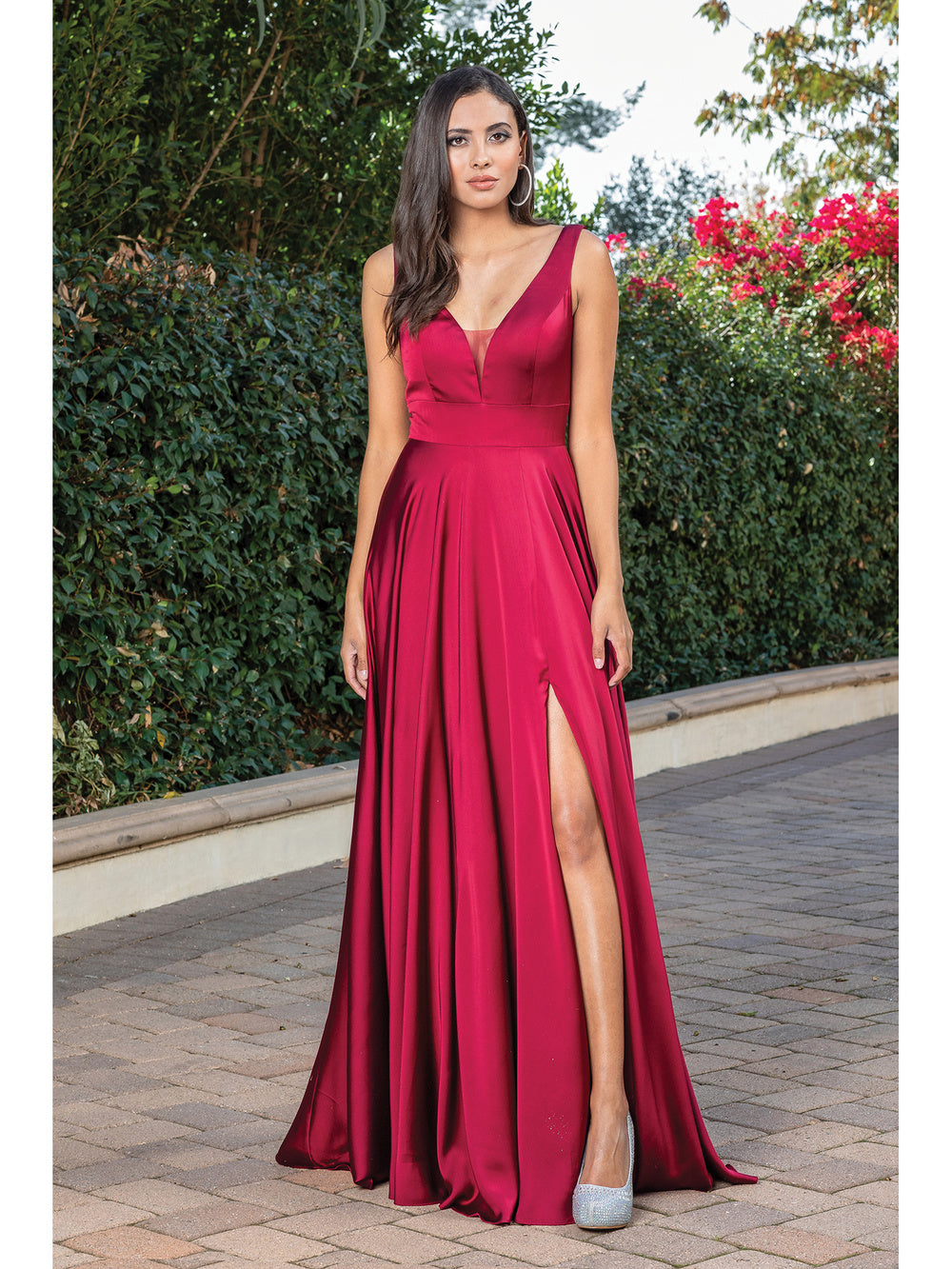 burgundy plus size casual dress Dancing Queen 3101 Dress Sale main image 0