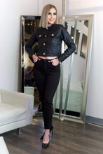 Load image into Gallery viewer, Rebeca Short Pu Quilted Jacket - Black

