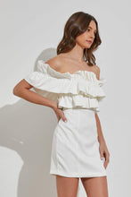 Load image into Gallery viewer, Annabelle Ruffle Tube Dress - White
