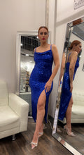 Load image into Gallery viewer, Joelle Sequin Midi Dress - Royal
