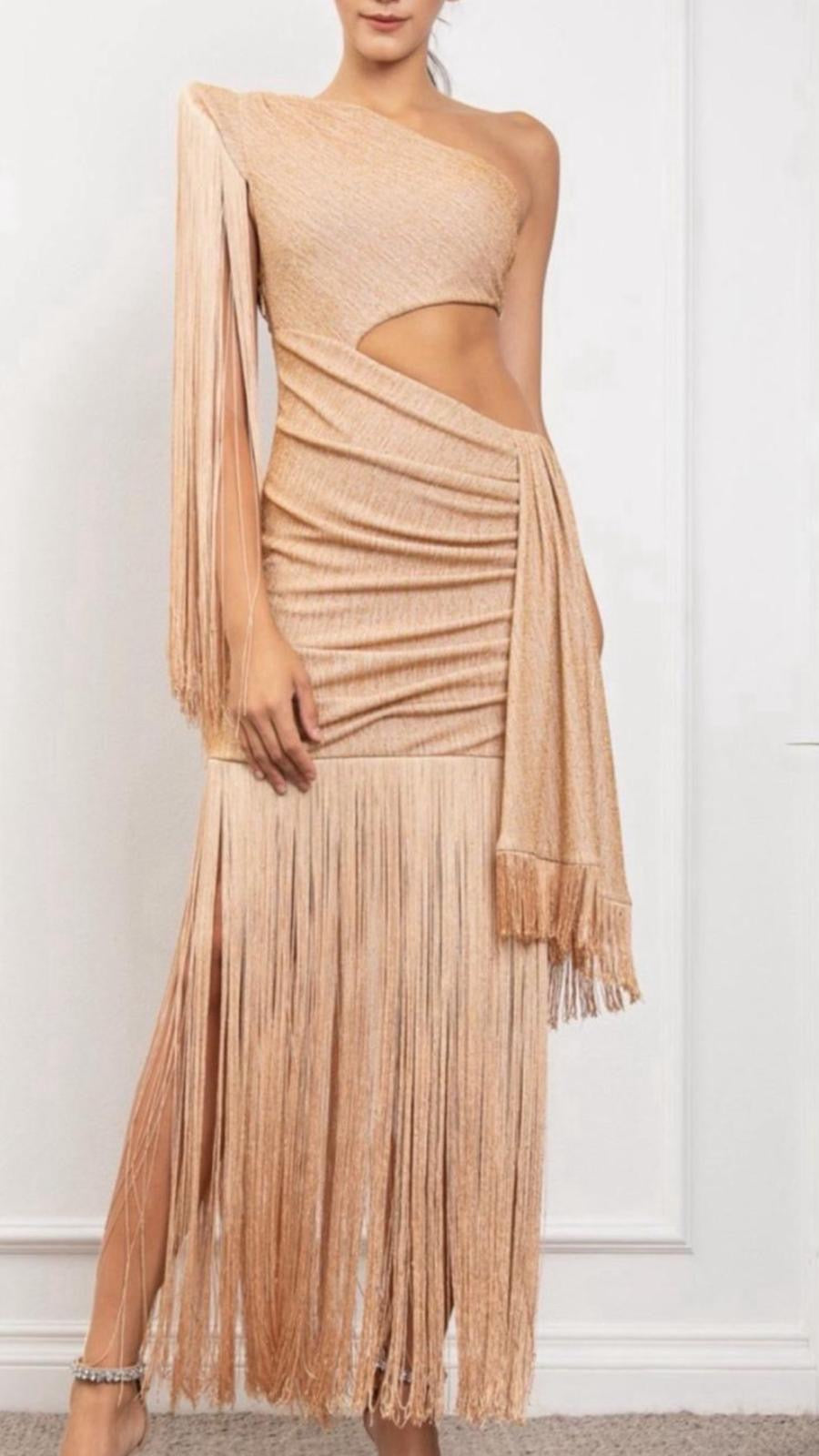 Hazel One sldr Fridge Dress- Taupe