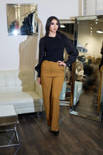 Load image into Gallery viewer, Bailey Twill Wide Leg Trousers- Camel
