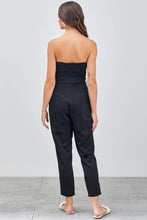 Load image into Gallery viewer, Luna Satin Belted Jumpsuit - Black
