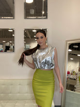 Load image into Gallery viewer, Ember Pleated Foil Top - Silver
