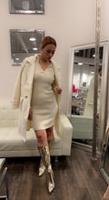 Load image into Gallery viewer, Heather Collared Sweater Dress - Cream
