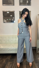 Load image into Gallery viewer, Leah Buttoned Halter Vest Grey
