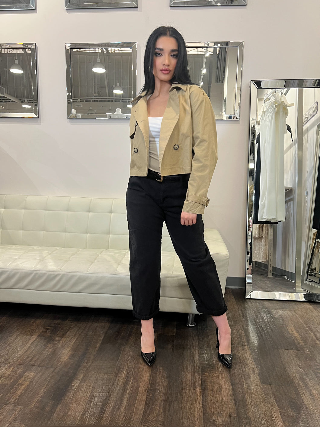 Carol Crop Trench Coat