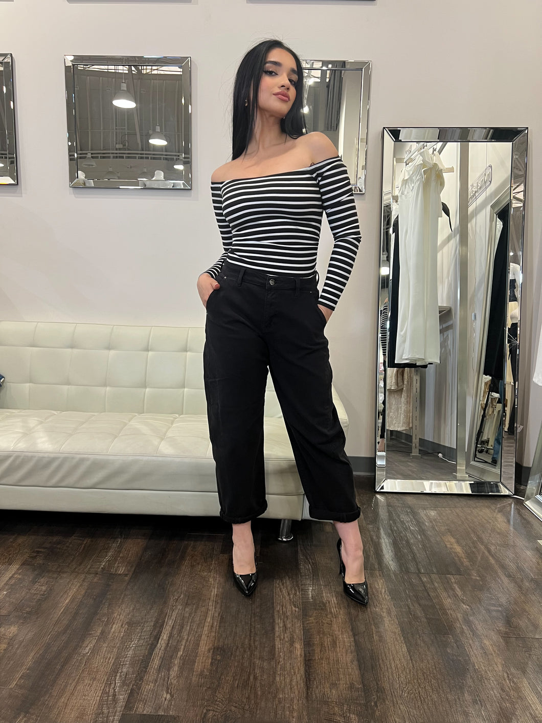 Dara O/S Striped Top