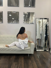 Load image into Gallery viewer, Amber O/S Satin Bow Jumpsuit
