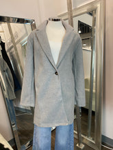 Load image into Gallery viewer, Mia One Button Long Coat Grey
