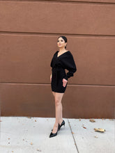 Load image into Gallery viewer, Zoe L/S Wrap Sweater Dress Black
