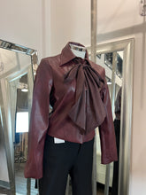 Load image into Gallery viewer, Renata Pu Bow Jacket- Wine
