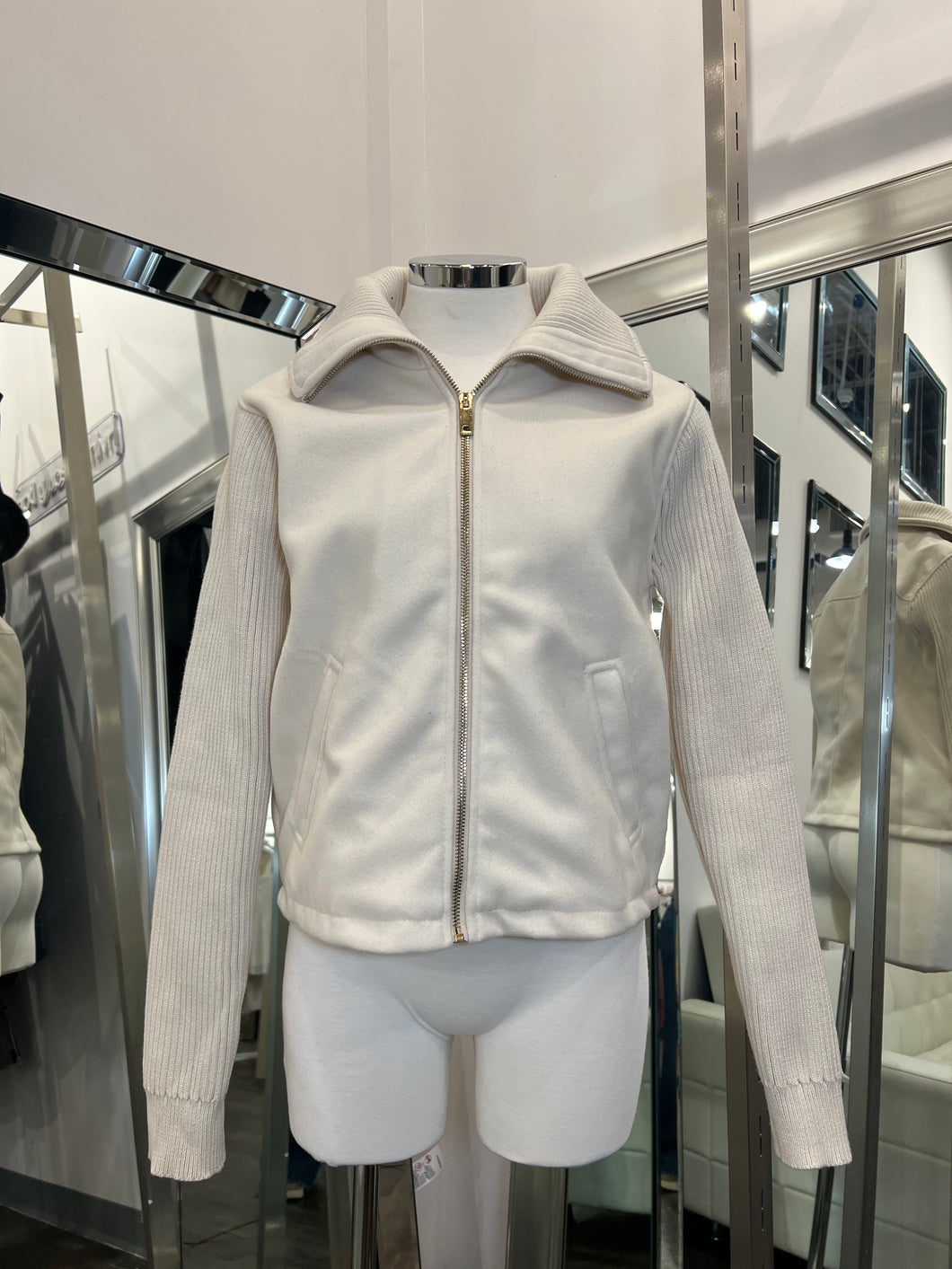 Mae Sweater SLV Jacket - Cream