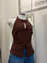 Load image into Gallery viewer, Zoe Bow Halter Top
