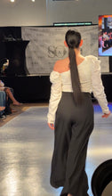 Load image into Gallery viewer, Aria Long Sleeve Ruffle Rushed Top
