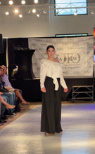 Load image into Gallery viewer, Aria Long Sleeve Ruffle Rushed Top
