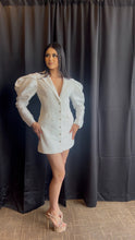 Load image into Gallery viewer, Margua Puff Sleeve Blazer Dress
