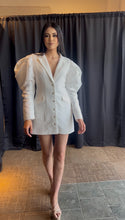 Load image into Gallery viewer, Margua Puff Sleeve Blazer Dress
