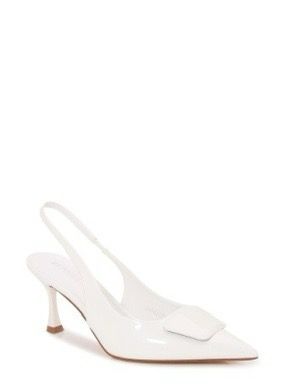 Coco Pointy Heel Pin Detail - White