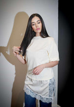 Load image into Gallery viewer, Leah Assymetric Lace Shirt baby Yellow
