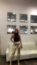 Load image into Gallery viewer, Gold Metallic Pants
