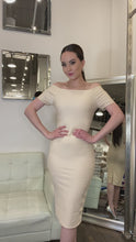 Load and play video in Gallery viewer, Ava Bandage Midi Dress - Champagne
