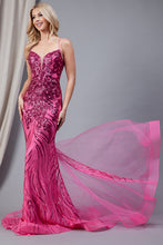 Load image into Gallery viewer, Shell: Mesh/Embellishments  - Lining: Interlock. Amelia Couture 7021
