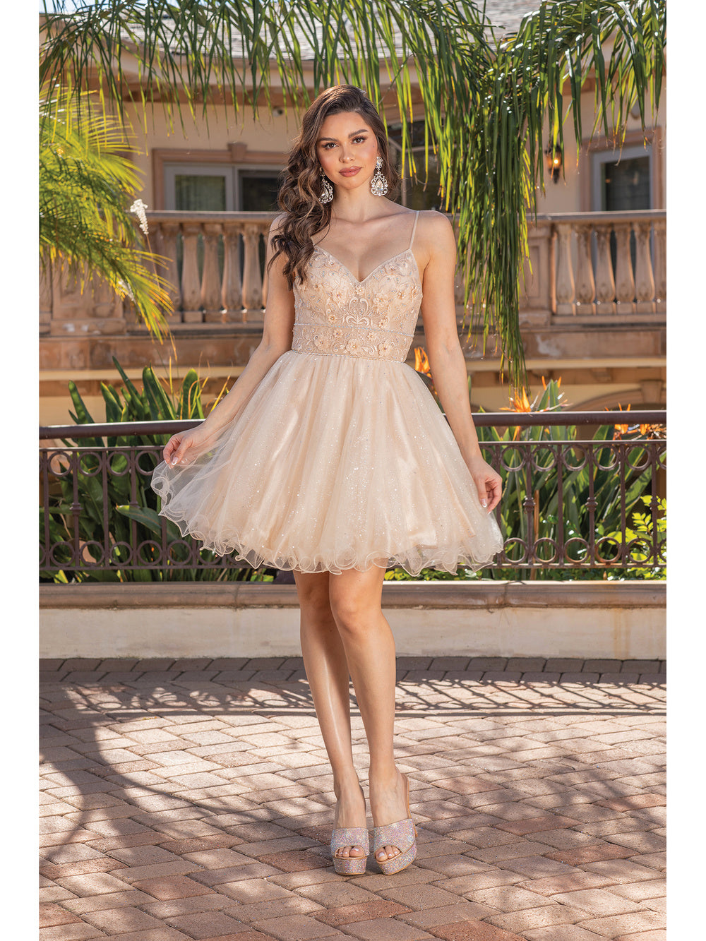 sachin and babi light blue dress Fingertip Length wedding veil one layer cut edge beaded bridal veil with  comb tulle -champagne 100cm
