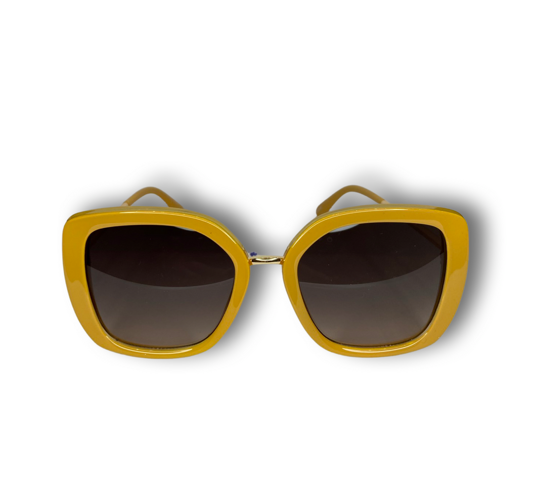 Mustard Oversized Classic Cat-Eye Sunglasses