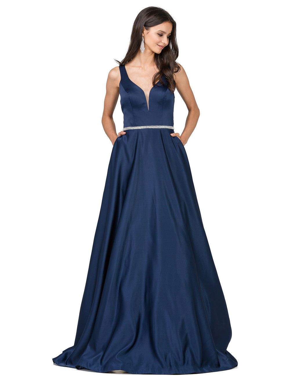 dancing queen navy blue dress Dancing Queen 5037 Long Quinceanera Dress Navy / 3XLarge