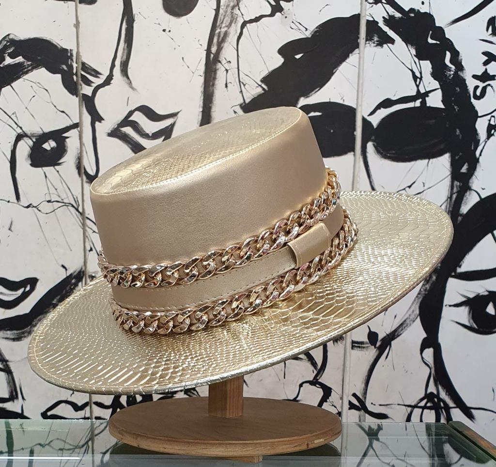 Gold Decorated Fashion Hat