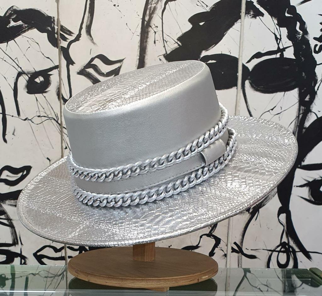 Silver Decorated Fashion Hat