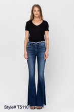 Load image into Gallery viewer, Vervet Blue Side Slit Flare Jeans
