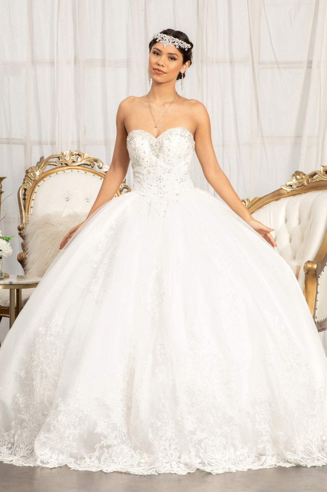 Elizabeth K Quince and Wedding Gown GL3017