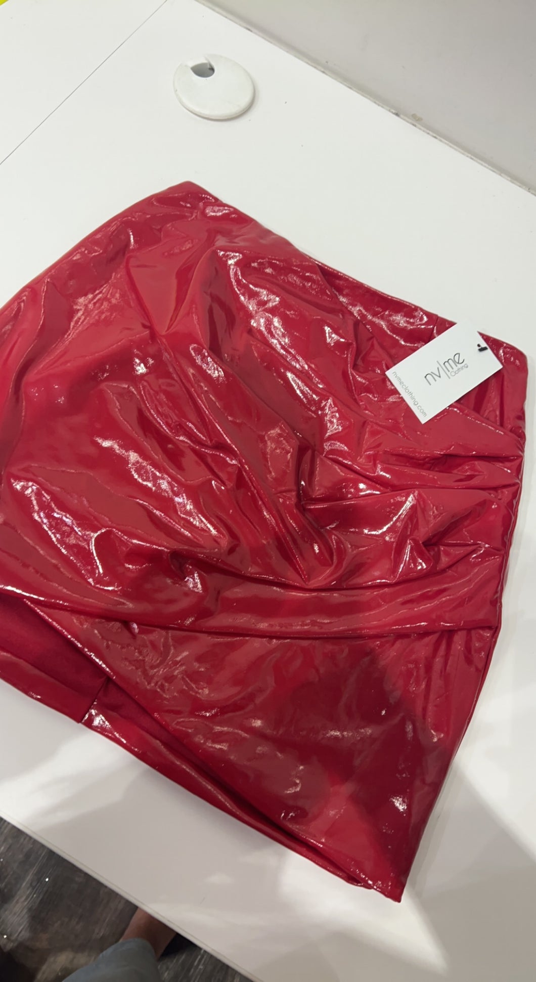 Freya Patent Mini Skirt - Red