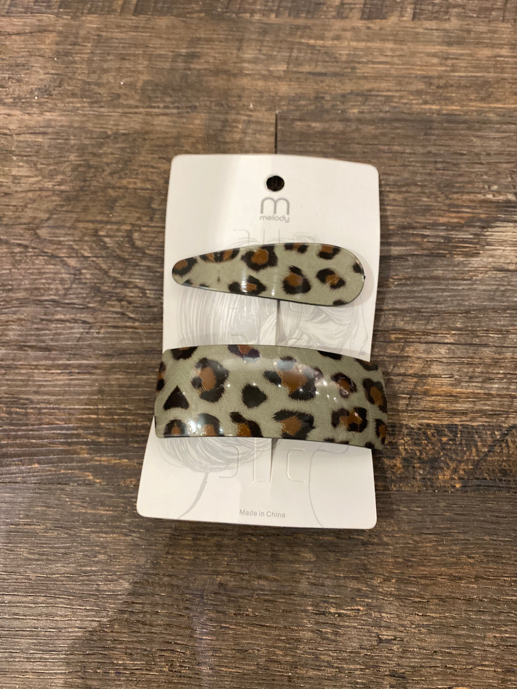 Leopard Print Hair Clips