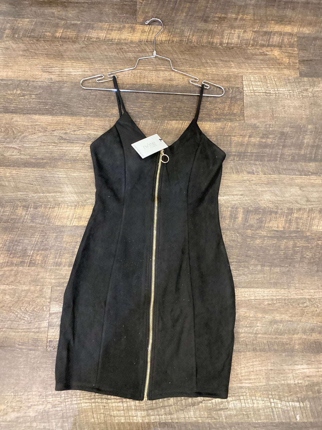 Black Faux Suede Dress