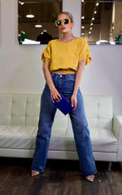 Load image into Gallery viewer, IG Med Blue High Rise Straight Leg Jeans P109
